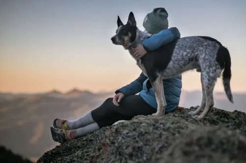 Frau und Hund